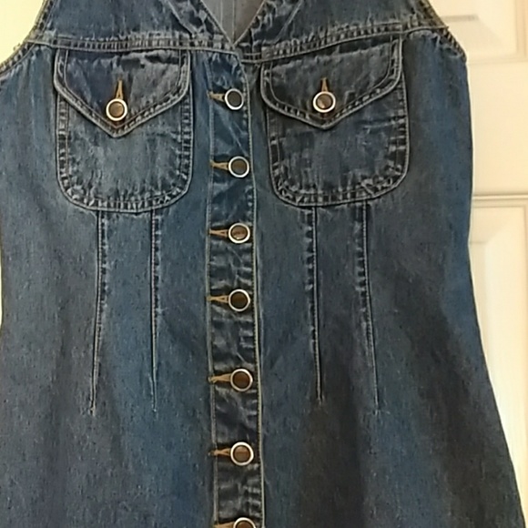 Blue Jean mini dress body hugging size 5 - Picture 3 of 8